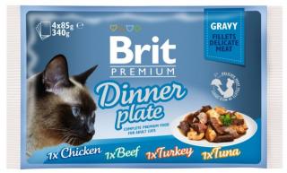 Brit Premium Cat Delicate Fillets in Gravy Dinner Plate 340 g (4 x 85 g)