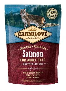 Carnilove Cat Grain Free Salmon Adult Sensitive & Long Hair 400 g