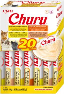 Churu cat masové pyré mix - kuře, hovězí 280 g (BAL.)