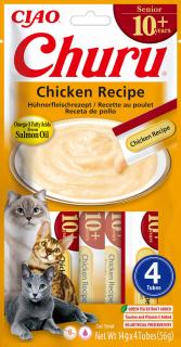Churu Cat Senior masové pyré – kuře 4×14g