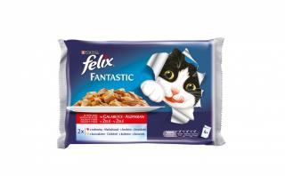 Felix Fantastic multipack s hovězím a kuřetem v želé (4 ks) 4 x 100 g