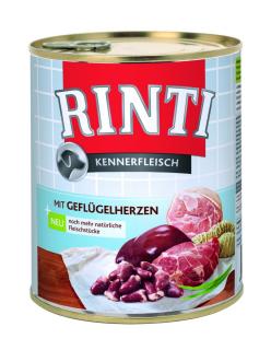 Finnern Rinti konzerva pro psy drůbeží srdce 800 g