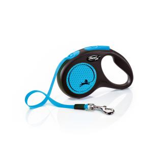 Flexi New Neon S pásek 5m/15 kg modré