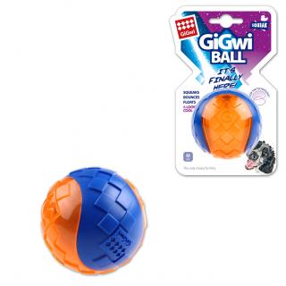 GiGwi Ball míček M transparentní modro/oranžová
