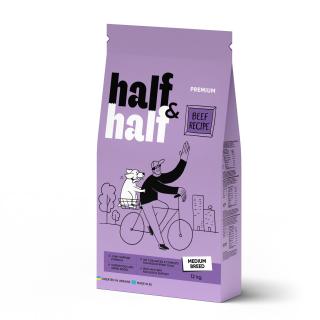 Half&Half Adult Medium Breed hovězí granule pro psy 12kg