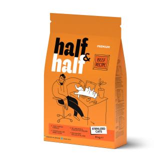 Half&Half Cat Sterilized hovězí granule pro kočky 8kg