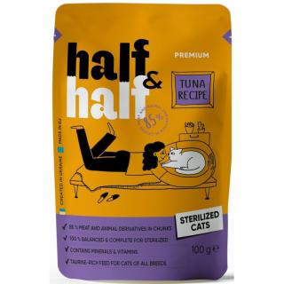 Half&Half Sterilised Cat kousky v omáčce tuňák kapsička pro kočky 100g