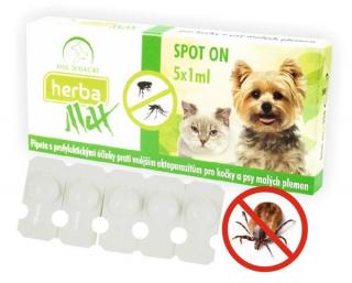 Herba Max Spot-on pro kočky a psy malých plemen 5×1 ml