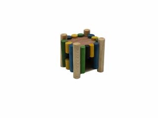 Hračka HUHUBAMBOO HLODAVCI dřevěné krmítko malé 9 x 9 x 9 cm
