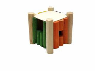 Hračka HUHUBAMBOO HLODAVCI dřevěné krmítko velké 15 x 15 x 15 cm