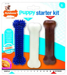 Hračka NYLABONE Puppy Starter Kit 3 ks S