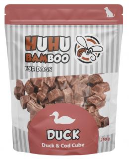 Huhubamboo Basic kachní kostka s treskou 250 g