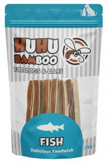 Huhubamboo Basic kuřecí rybí sandwich 75 g