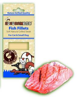 Huhubamboo grilovaný steak rybí pro psy 30 g
