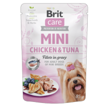 Kapsička Brit Care Mini Chicken&Tuna fillets in gravy 85 g