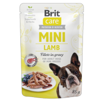 Kapsička Brit Care Mini Puppy Lamb fillets in gravy 85 g