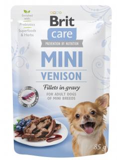Kapsička Brit Care Mini Venison fillets in gravy 85 g EXPIRACE srpen (01.08.2025)