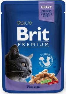 Kapsička Brit Cat Premium Pouches treska 100 g