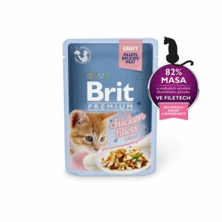 Kapsička Brit Premium Cat Delicate Fillets in Gravy with Chicken for Kitten 85 g