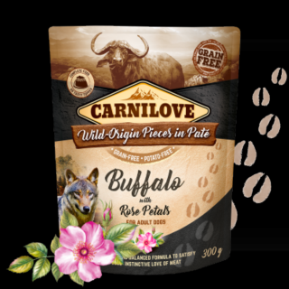 Kapsička Carnilove Dog Paté Buffalo with Rose Petals 300 g