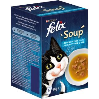 Kapsička FELIX Soup polévky s treskou, tuňákem a platýsem 6x 48 g