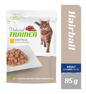 Kapsička Natural Trainer Cat Adult HAIRBALL kuře 85 g