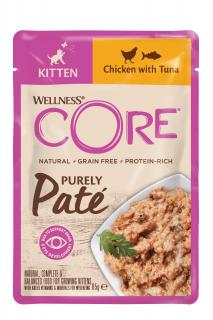 Kapsička Wellness Core Cat Paté pro koťata, kuře a tuňák 85 g