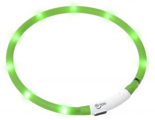 Karlie Visiolight svíticí LED obojek pro psy 70 cm zelený