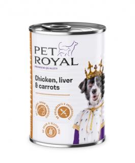 Konzerva Pet Royal kuře, játra a mrkev 400 g