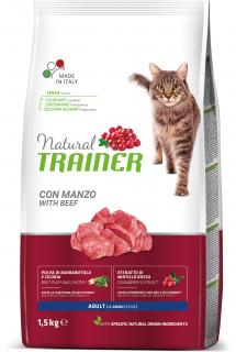 Natural Trainer Cat Adult hovězí 1,5 kg