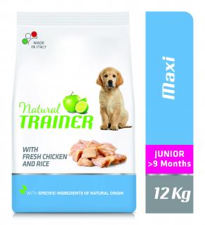 Natural Trainer Maxi Junior čerstvé kuře 12 kg