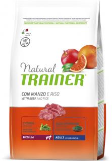 Natural Trainer Medium Adult hovězí a rýže 12 kg