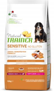 Natural Trainer Sensitive No Gluten Puppy & Junior M/M losos 12 kg