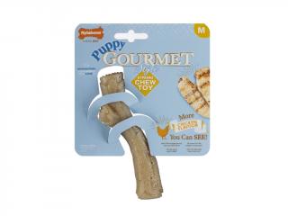 Nylabone hračka Gourmet Puppy klacek příchuť kuřecí M