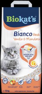 Podestýlka BIOKATS BIANCO FRESH vanilka a mandarinka 10 kg