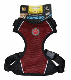 Postroj Gimborn Komodo XL 78-100 cm červený