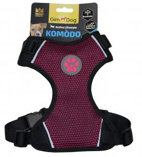 Postroj Gimborn Komodo XL 78 - 100 cm vínová
