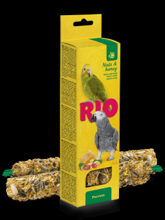 RIO tyčinky pro velké papoušky s medem a oříšky 2x 90 g