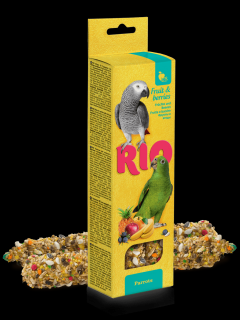 RIO tyčinky pro velké papoušky s ovocem 2x 90 g