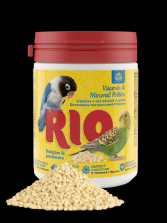 RIO vitamínové a minerální pelety pro andulky a střední papoušky 120 g