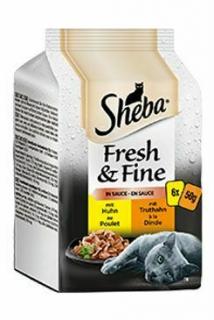 Sheba kapsička Fresh&Fine mix hovězí a kuře 6 x 50 g