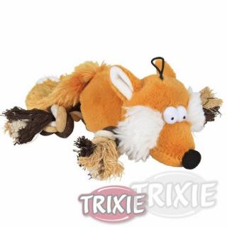 Trixie Plyšová liška s bavlněnými uzlíky 34 cm