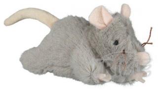 Trixie Plyšová myš šedá, robustní 15 cm