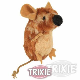 Trixie Stojící pískací plyšová myš s catnipem 8 cm