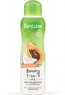 Tropiclean šampon Luxury 2v1 papája a kokos 355 ml