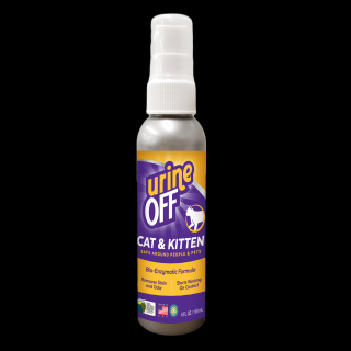 Urine Off odstraňovač zápachu moči 118 ml, kočka, cestovní balení