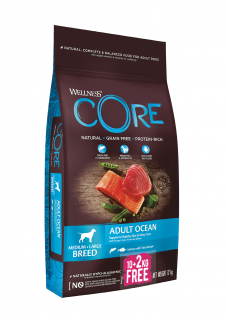 Wellness Core Dog Ocean losos a tuňák 10 + 2 kg