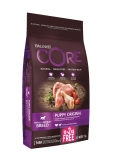 Wellness Core Dog Puppy krůta a kuře 10 + 2 kg
