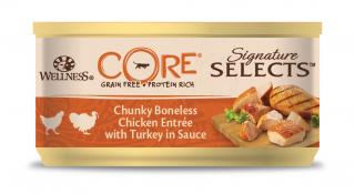 Wellness CORE Signature Selects Chunky Boneless Chicken Entrée with Turkey in Sauce 79 g