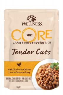 Wellness CORE Tender Cuts with Chicken & Chicken Liver in Savoury Gravy 85 g